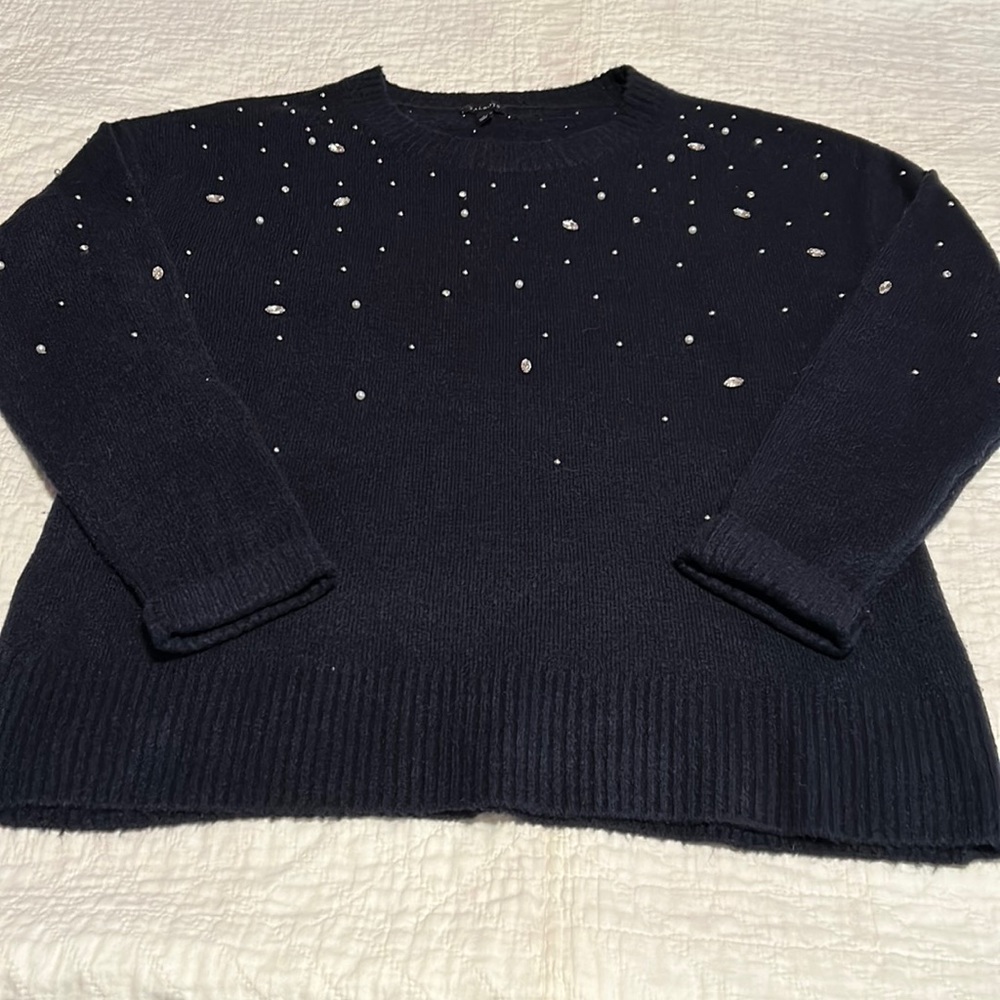 Talbots Navy Gem Swester